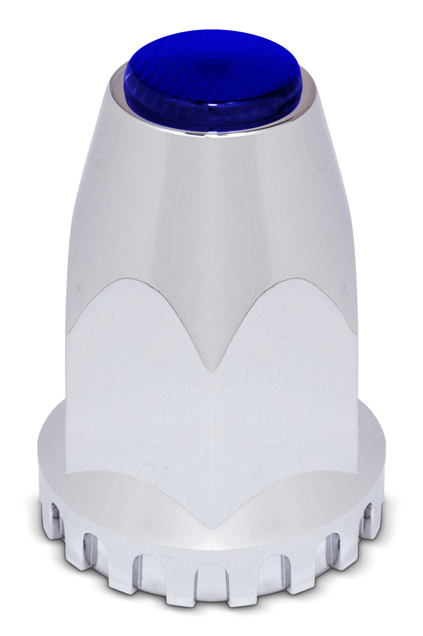 33mm ORIGINAL LUG NUT COVER W/ BLUE REFLECTOR THREAD ON