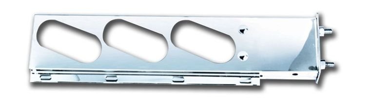 SPRING LOADED MUDFLAP HANGERS W/ 6 - OVAL LIGHT HOLES - 2.5" BOLT PATTERN