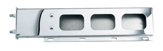 SPRING LOADED MUDFLAP HANGERS W/ 6 - RECTANGULAR LIGHT HOLES - 2.5" BOLT PATTERN