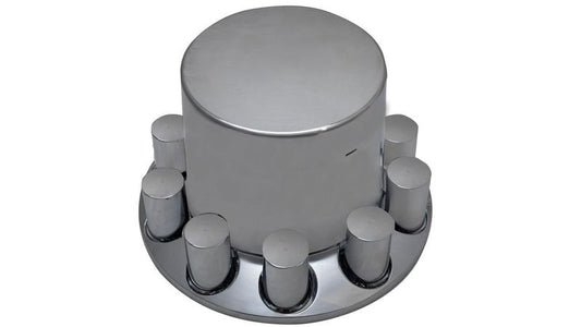 FLAT REAR AXLE COVER W/10-33mm SCREW ON LUG NUT COVERS