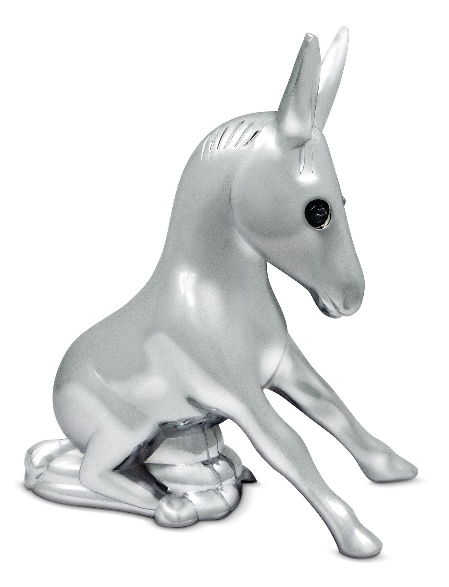 CHROME DONKEY W/ ILLUMINATING EYES HOOD ORNAMENT