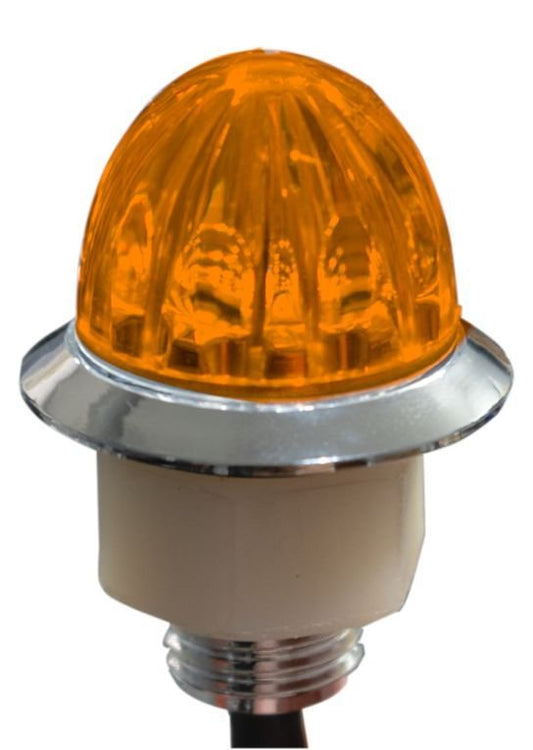 4 LED 3/4" DUAL FUNCTION MINI WATERMELON LIGHT - AMBER