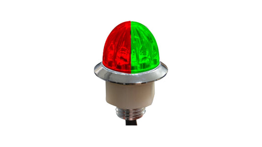 4 LED 3/4″ DUAL COLOR MINI WATERMELON LIGHT – RED & GREEN/CLEAR LENS