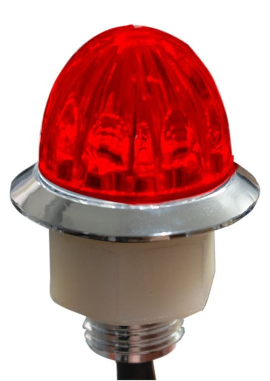 4 LED 3/4" DUAL FUNCTION MINI WATERMELON LIGHT - RED LED/CLEAR LENS