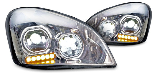 FREIGHTLINER CASCADIA 2008-17 LED HEADLIGHT CHROME (PASSENGER)
