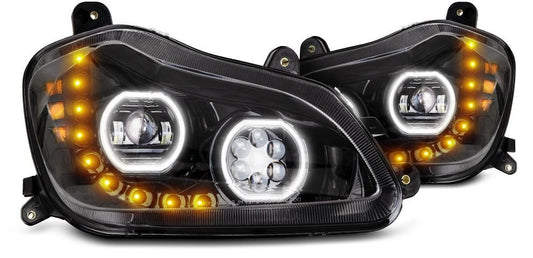 KENWORTH T680 2013-21 LED HEADLIGHT W/ SEQUENTIAL TURN SIGNAL BLACK (PASSENGER)