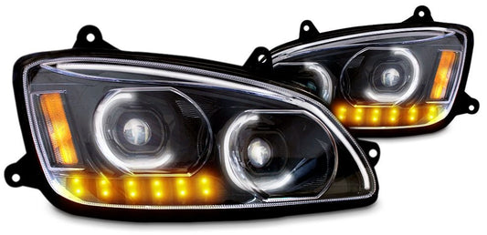 KENWORTH T660 2008-17 LED HEADLIGHT BLACK (PASSENGER)