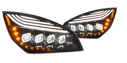 FREIGHTLINER CASCADIA 2018+ LED HEADLIGHT BLACK (DRIVER)