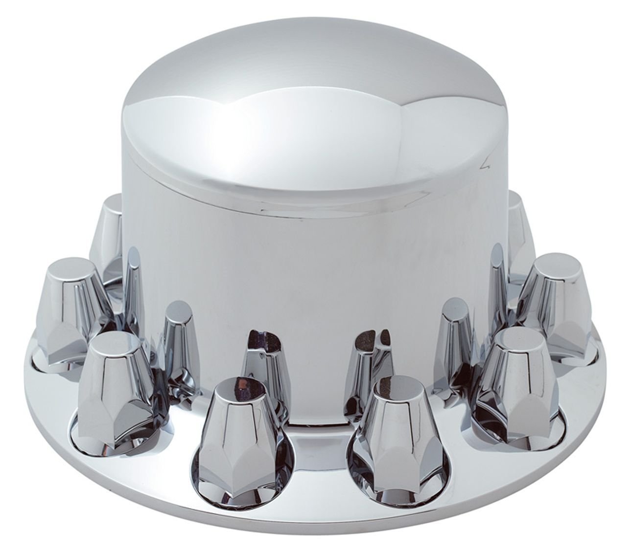 ROUNDED REAR AXLE COVER W/10-33mm POINTED SCREW ON LUG NUT COVERS