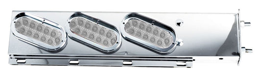 SPRING LOADED MUDFLAP HANGERS W/ 6 - OVAL CLEAR RED SPYDER LED LIGHTS - 2.5" BOLT PATTERN