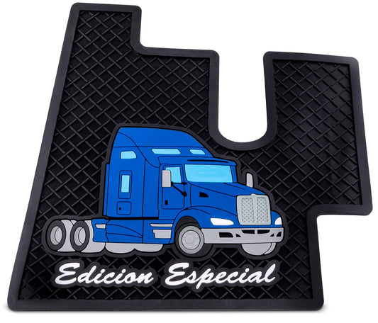 RUBBER FLOOR MATS FOR KENWORTH T600 & T660 - BLUE