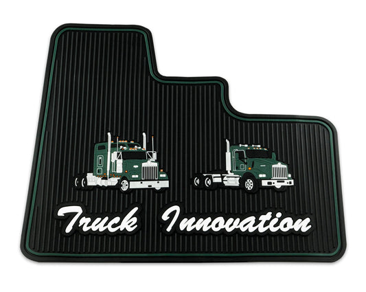 RUBBER FLOOR MATS FOR KENWORTH W900/T800/T600 - GRAY