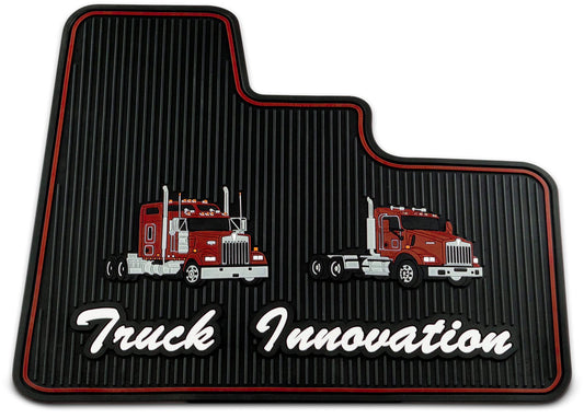 RUBBER FLOOR MATS FOR KENWORTH W900/T800/T600 - RED