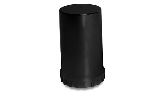 33mm TALL TOP HAT W/ NOCTHED BOTTOM LUG NUT COVER THREAD ON - BLACK