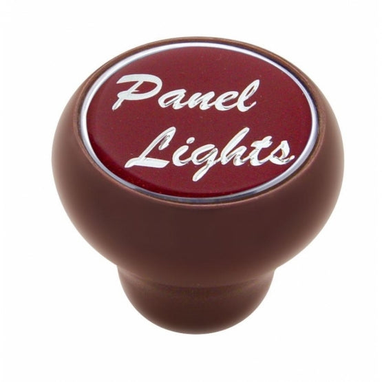 "Panel Lights" Wood Deluxe Dash Knob - Red Glossy Sticker