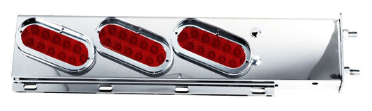 SPRING LOADED MUDFLAP HANGERS W/ 6 - OVAL RED SPYDER LED LIGHTS - 2.5" BOLT PATTERN