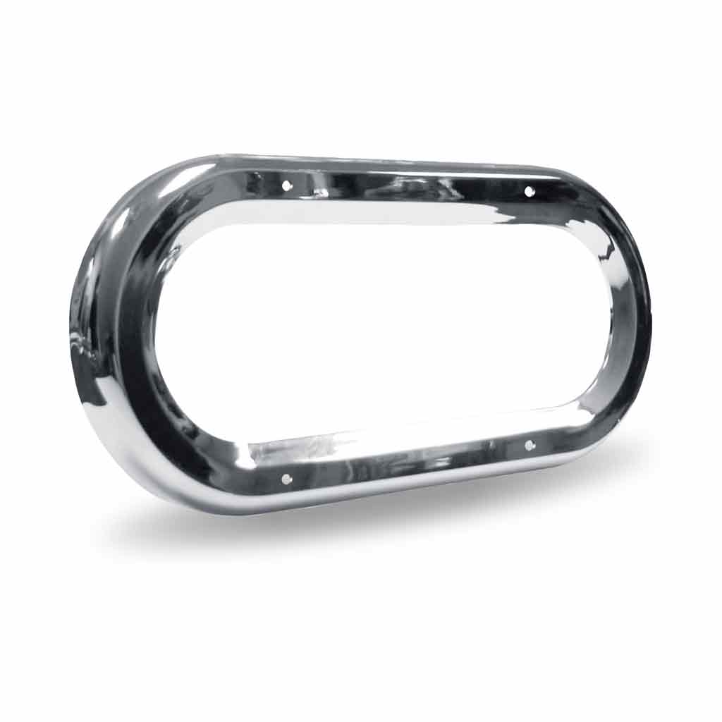 TRUX Bezel - Oval Chrome Plastic - No Visor