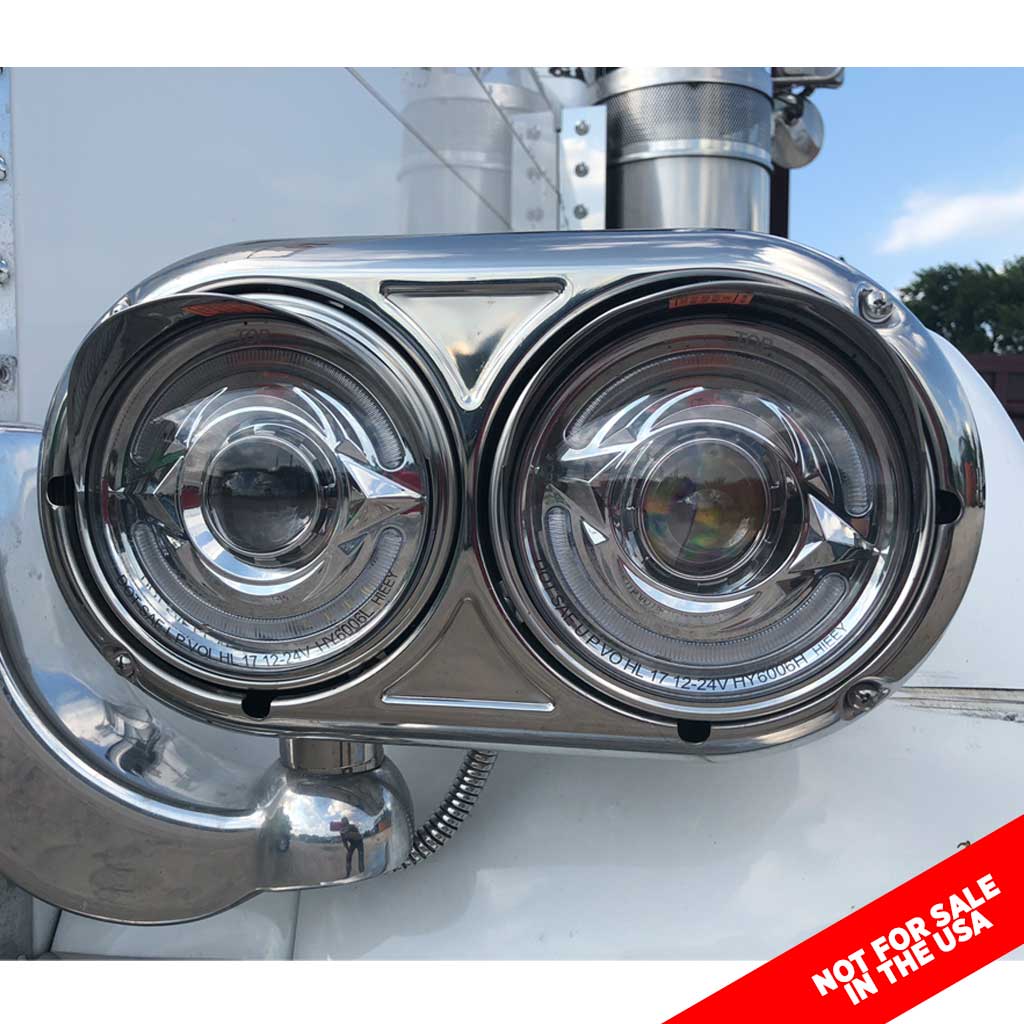 TRUX 5.75" Standard LED Projector Headlight with White Auxiliary Accent - Low Beam (1400 Lumens)