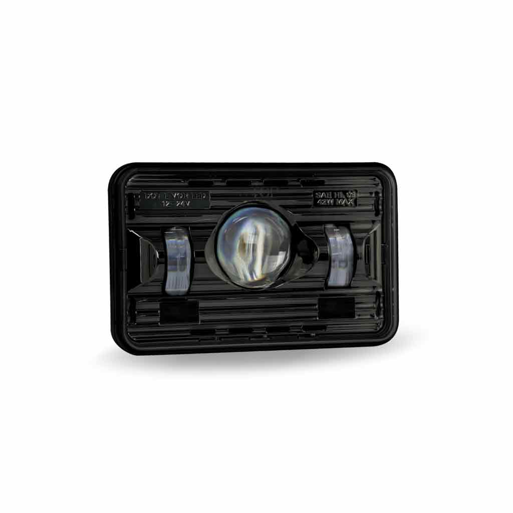 TRUX 4" x 6" LED Projector Headlight - Black - High Beam - 2400 Lumens