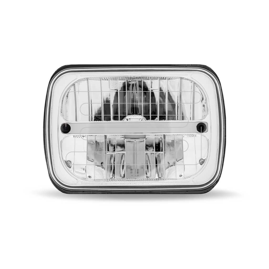 TRUX 5” x 7" HEATED Combination Low and High Beam LED Reflector Headlight (Chrome)