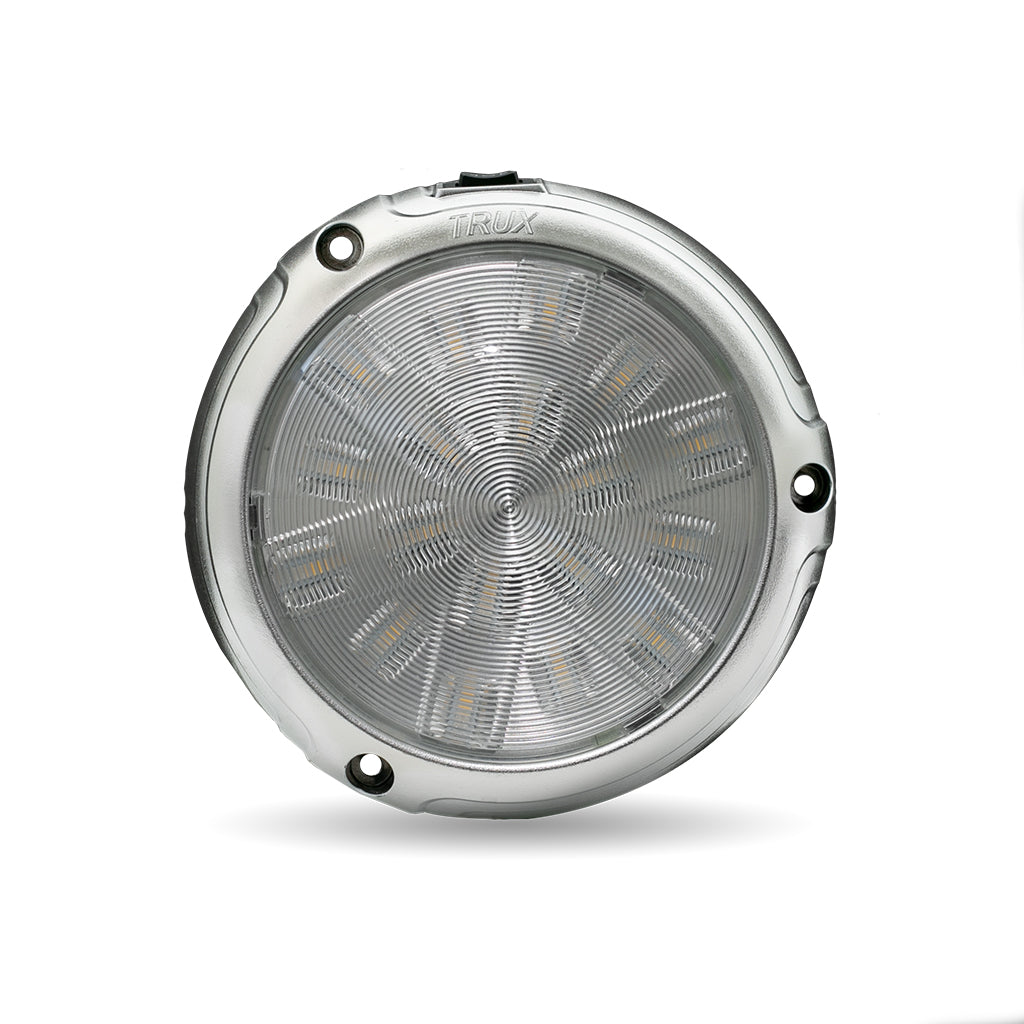 TRUX CHROME INTERIOR LED DOME LIGHT WITH DUAL FUNCTION SIX COLORS