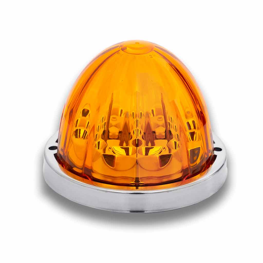 TRUX Amber Watermelon LED with Glass Pattern & Lock Ring