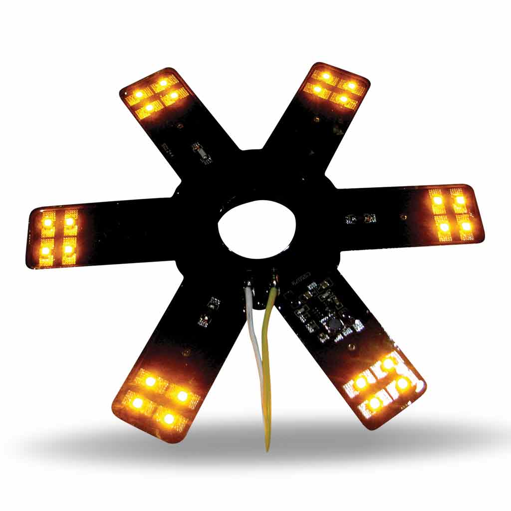 TRUX 8" Star Amber LED for 15" Donaldson & Vortox Air Breather (24 Diodes)