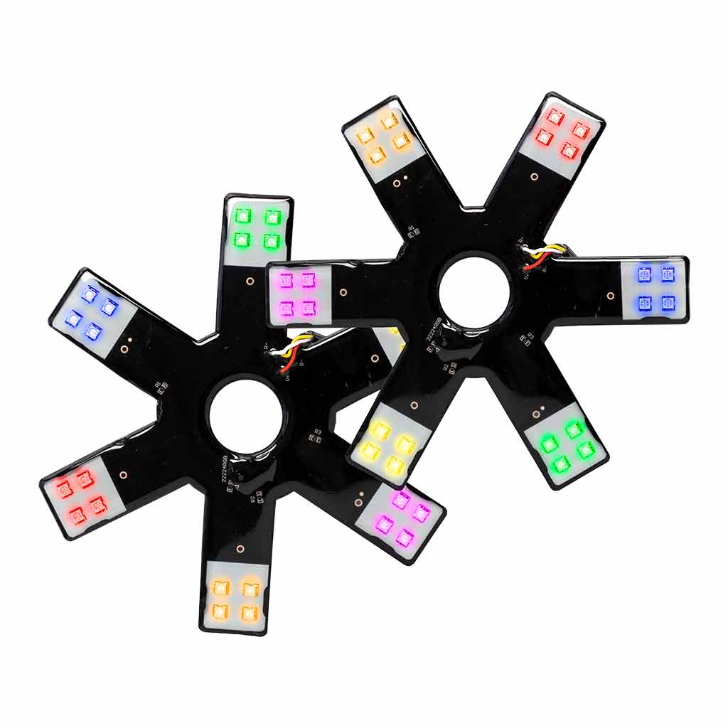 TRUX 8" Star RGB LED for 15" Donaldson & Vortox Air Breather (24 Diodes)Set of 2 w/Receiver & Remote