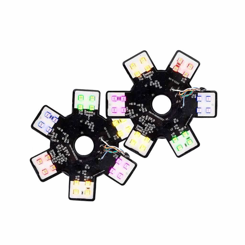 TRUX 5" Star RGB LED for 15" Donaldson & Vortox Air Breather (24 Diodes)Set of 2 w/Receiver & Remote