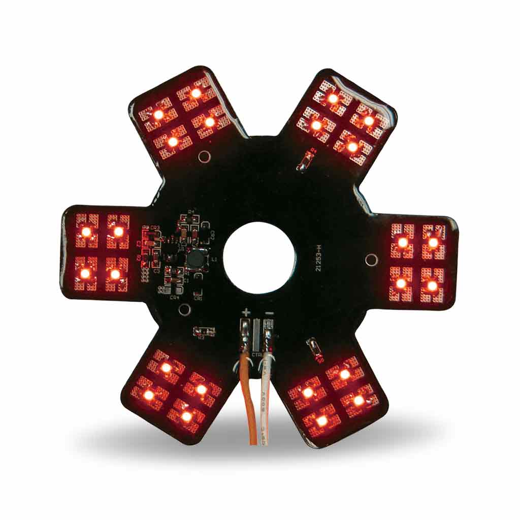 TRUX 5" Star Red LED for 13" Donald. Air Breather (24 Diodes)