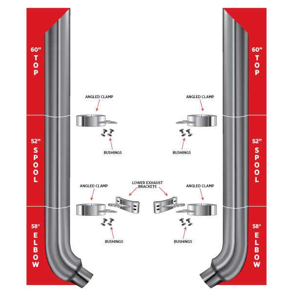 TRUX 60" Mitered Top Stacks