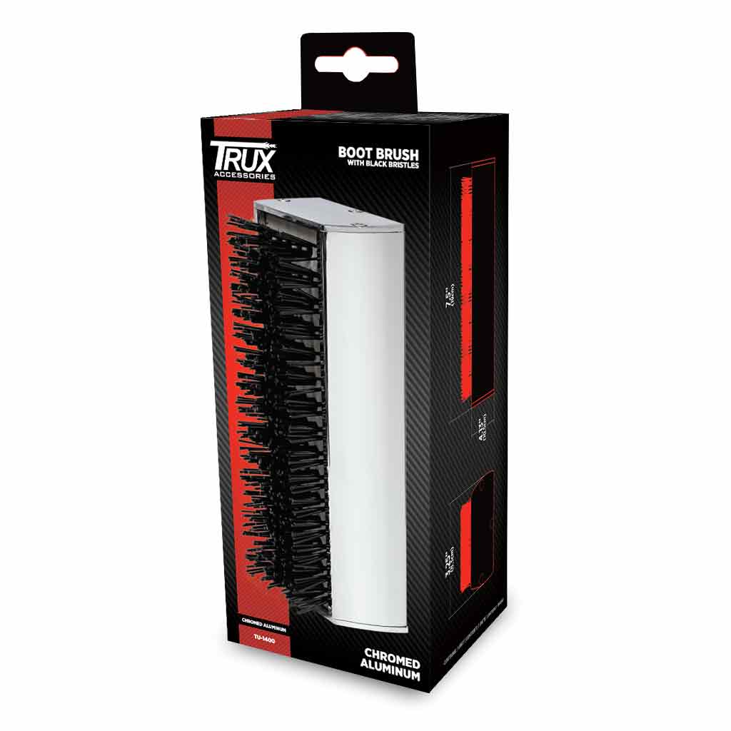 TRUX Chromed Boot Brush (No LEDs) - Black Bristles