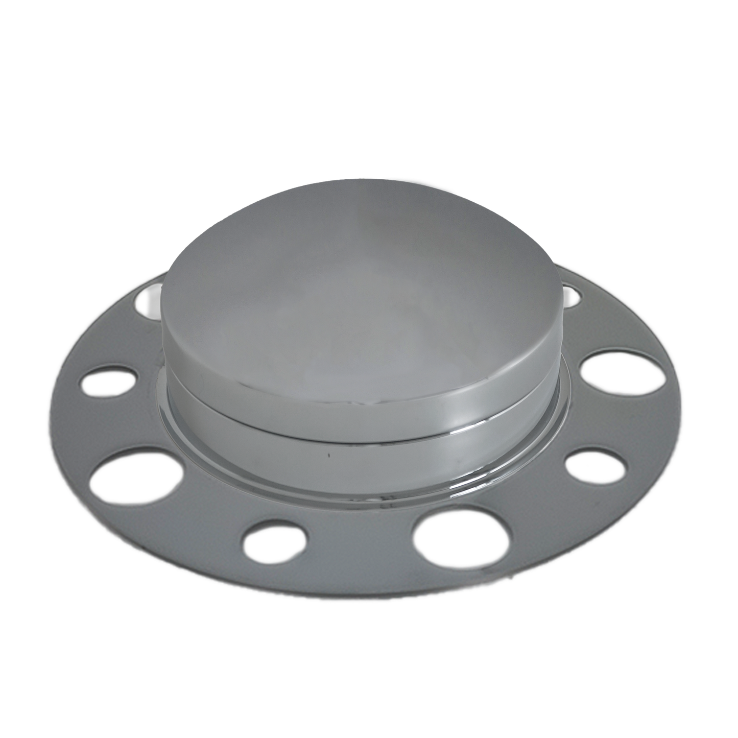 FRONT CHROME METAL AXLE COVER - ROUND
