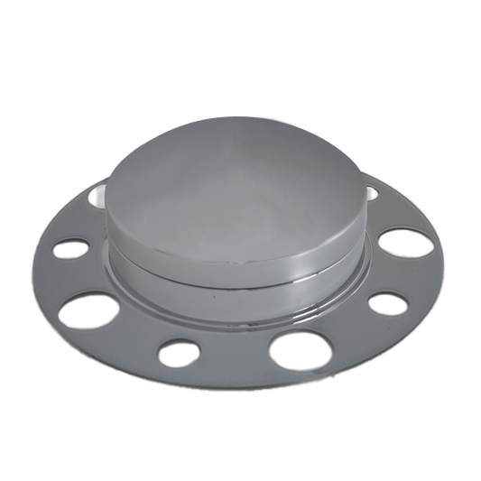 FRONT CHROME METAL AXLE COVER - ROUND