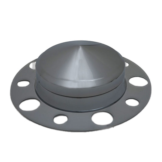 FRONT CHROME METAL AXLE COVER - POINTED