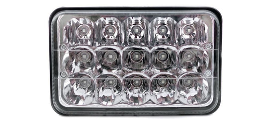 4'' x 6" LED HEADLIGHT W/ CHROME REFLECTORS