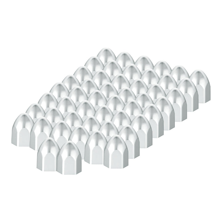 1/2" x 15/16" Chrome Plastic Bullet Nut Cover - Push-On (50-Pack)