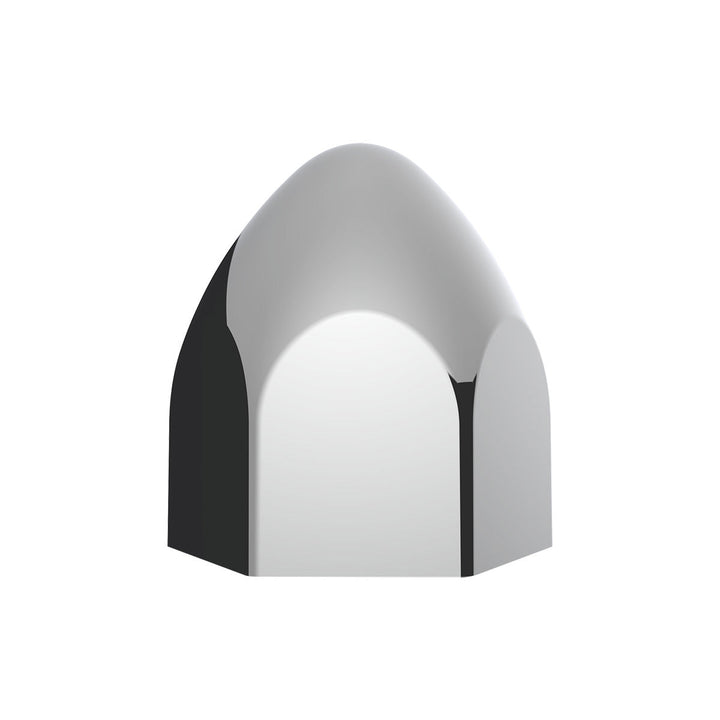 3/4" x 1 3/8" Chrome Plastic Bullet Nut Cover - Push-On (50-Pack)