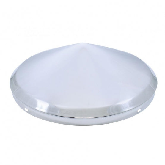 No Notch Chrome Pointed Front Hubcap - 1/2" Lip