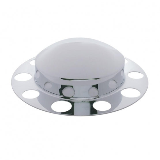 Chrome Dome Front Axle Cover 2PC Kit For 1-1/2" Nut Cover - Steel Wheel (2-Pack)