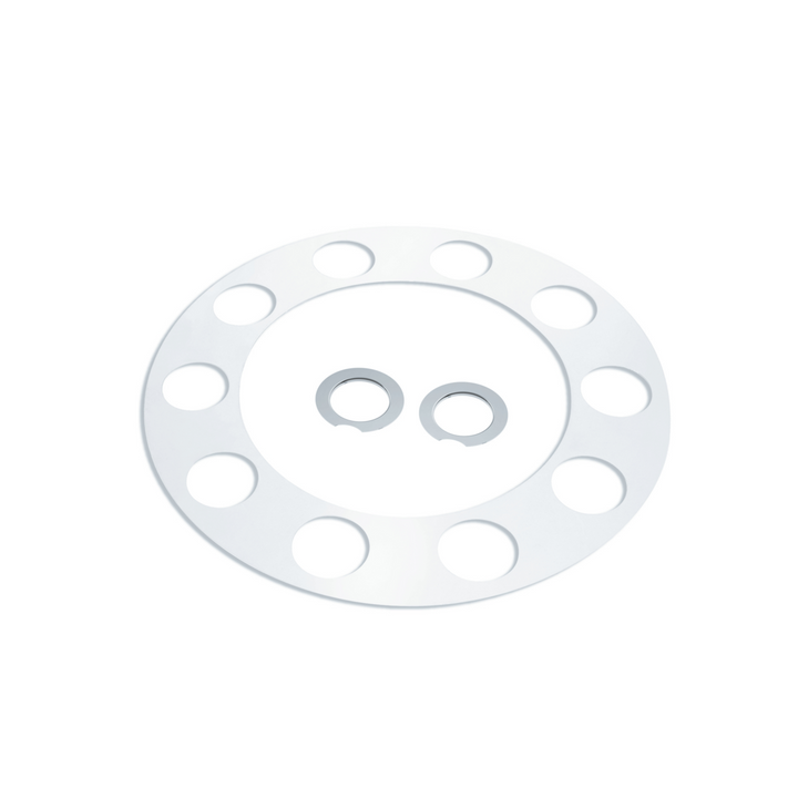 Dome Front Axle Cover With 33mm x 4-3/4" Super Spike Push-On Nut Covers - Chrome