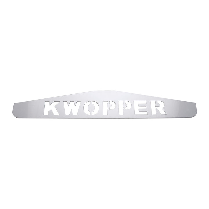 4" x 24" Chrome Kwopper Bottom Mud Flap Plate - Welded Stud