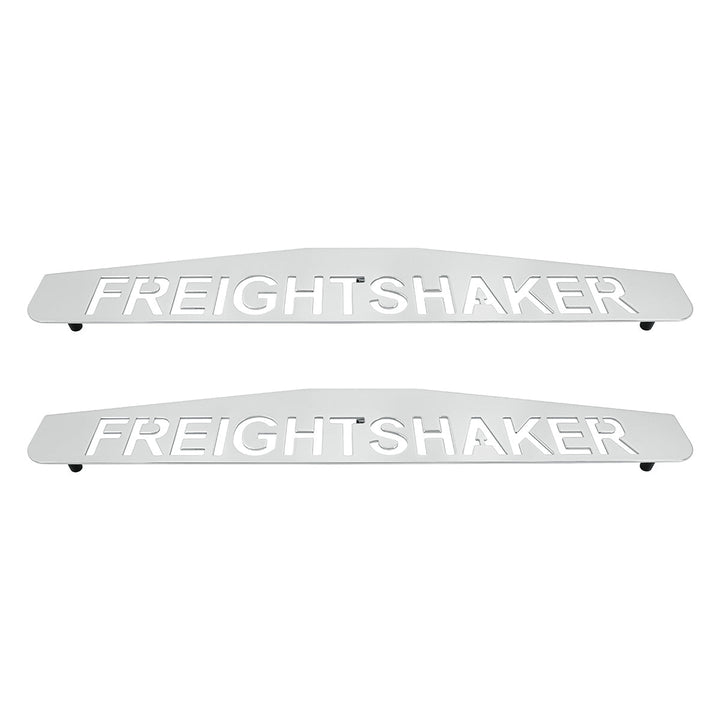 4" x 24" Chrome Freightshaker Bottom Mud Flap Plate - Welded Stud (Card of 2)