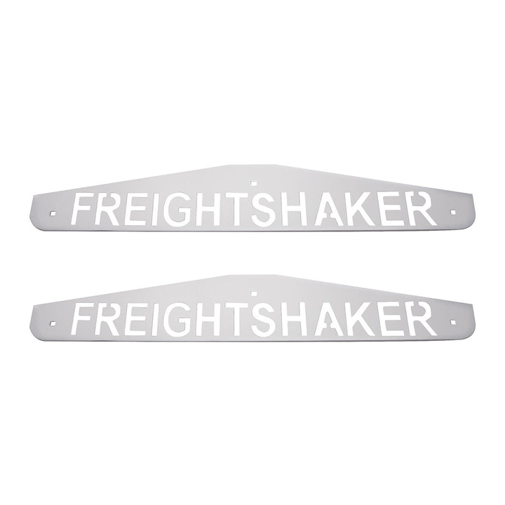 4" x 24" Chrome Freightshaker Bottom Mud Flap Plate - Bolt Thru (Card of 2)