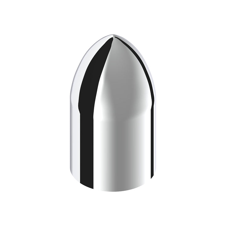 33mm x 3-7/8" Chrome Plastic Bullet Nut Cover - Thread-On (Bulk)