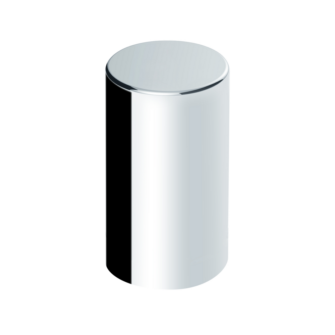 33mm x 3-1/2" Chrome Plastic Cylinder Nut Covers - Push-On