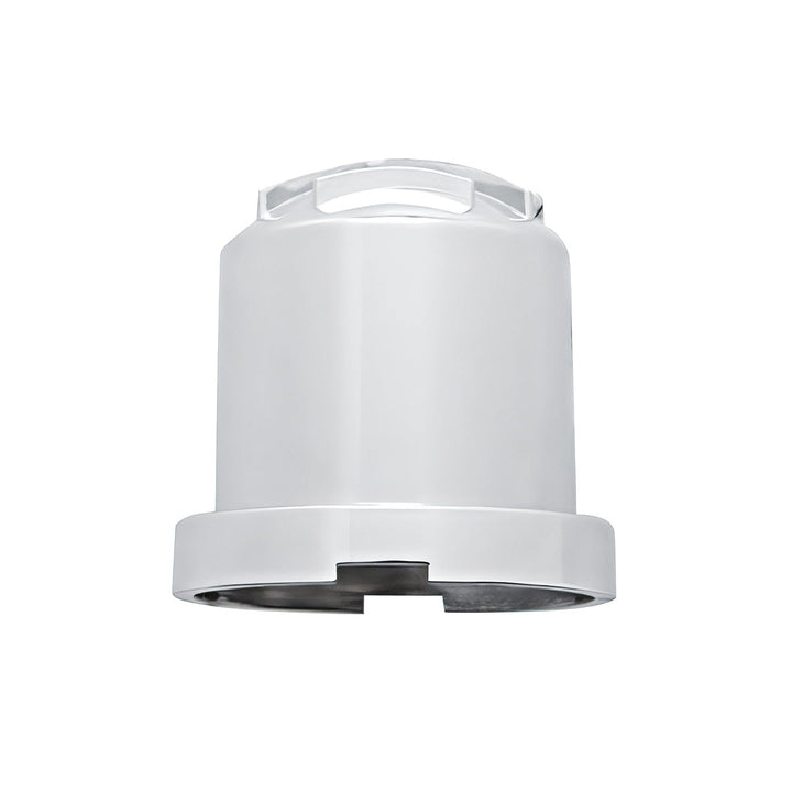 1-1/8" x 1-7/8" Chrome Plastic Iron Cross Nut Cover, Push-On Style (Bulk)
