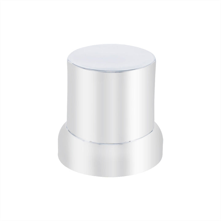 33mm X 2" Chrome Plastic Flat Top Nut Cover With Flange - Push-On (Bulk)