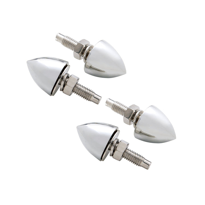 Chrome Bullet License Plate Fastener (4-Pack)