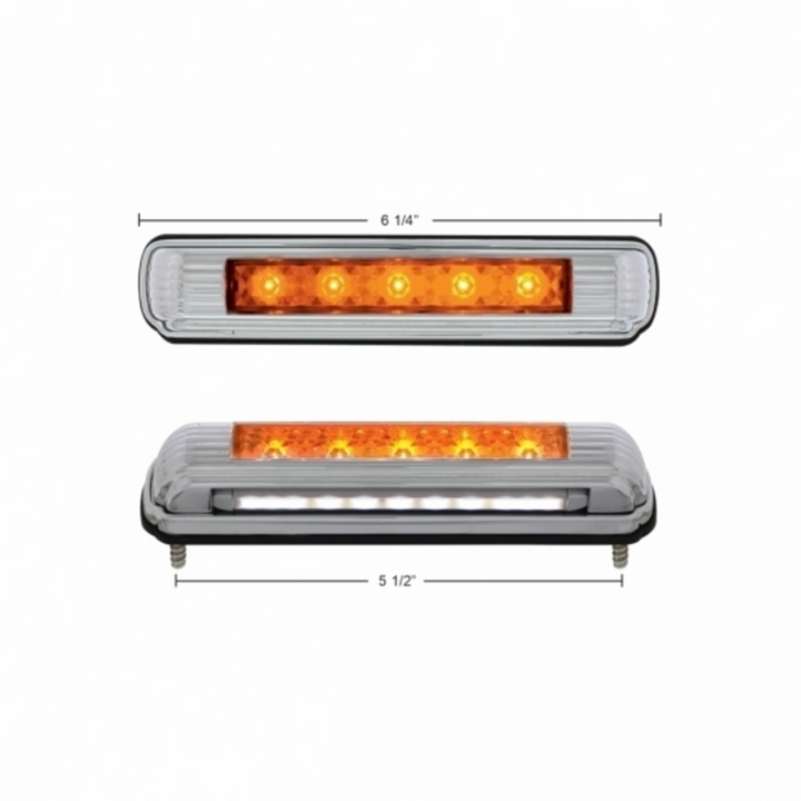 Chrome License Plate Light With Various Color LED
